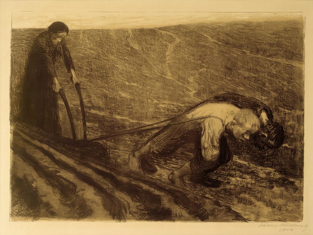 K.Kollwitz, Pflugzieher e esposa de Käthe Kollwitz