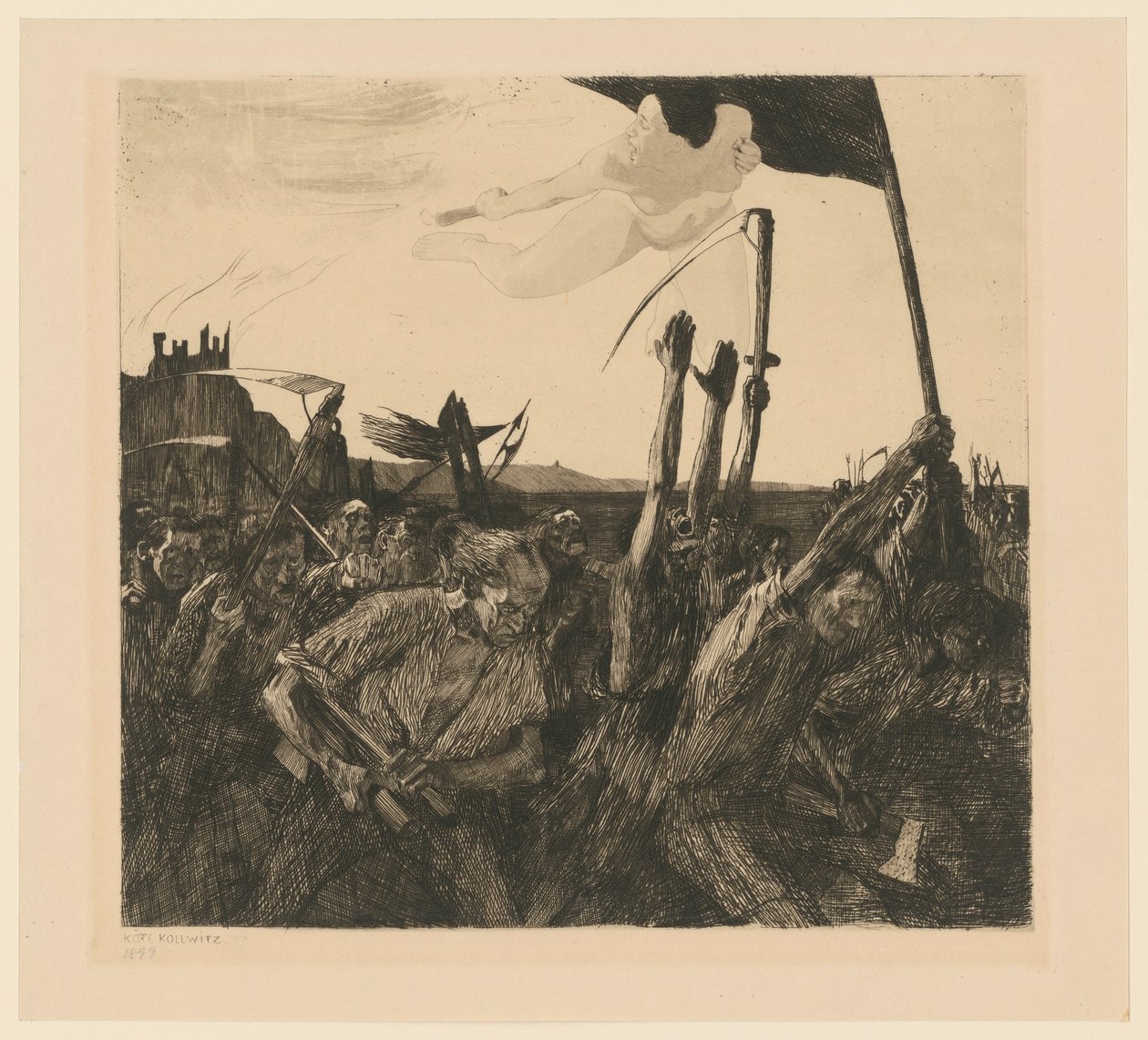 Revolta (5.º estado) de Käthe Kollwitz
