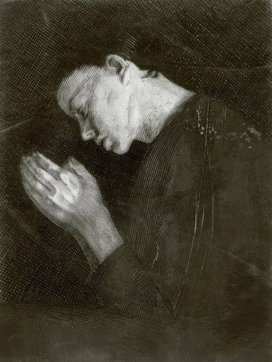 Menina orando de Käthe Kollwitz