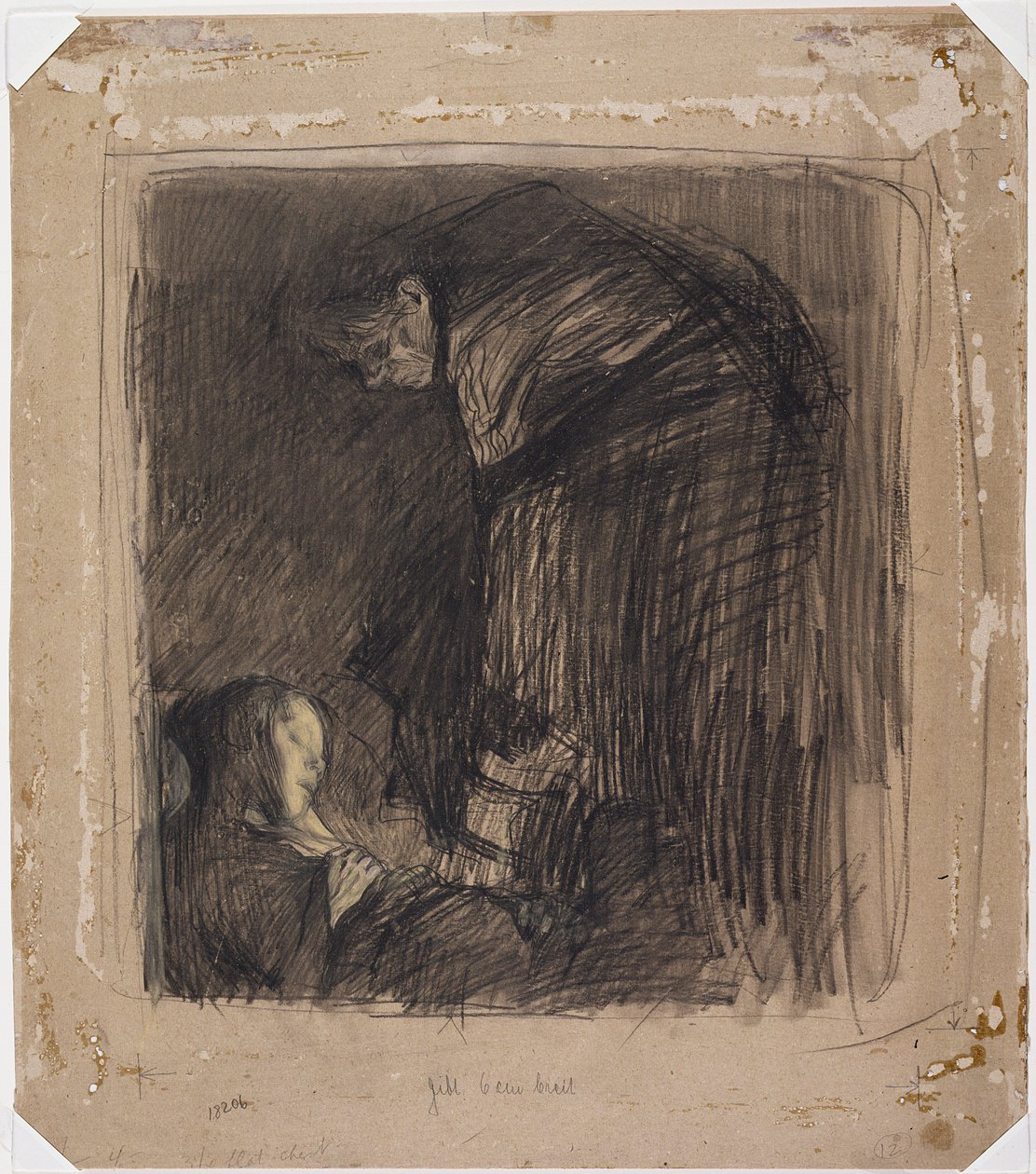 Enterro, c.1903 (carvão, pastel e giz a bordo) de Käthe Kollwitz