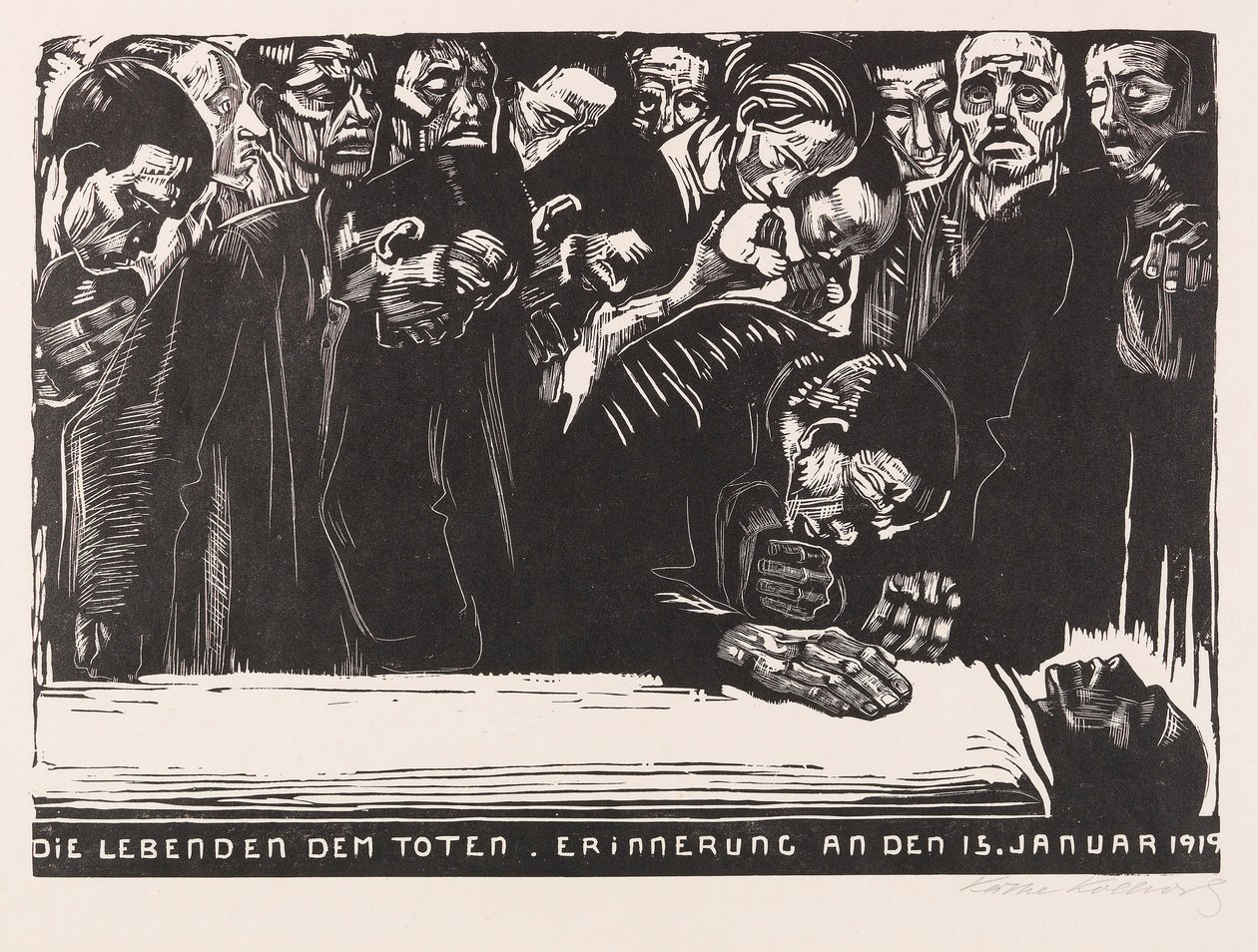 Folha comemorativa de Karl Liebknecht, 1920. de Käthe Kollwitz