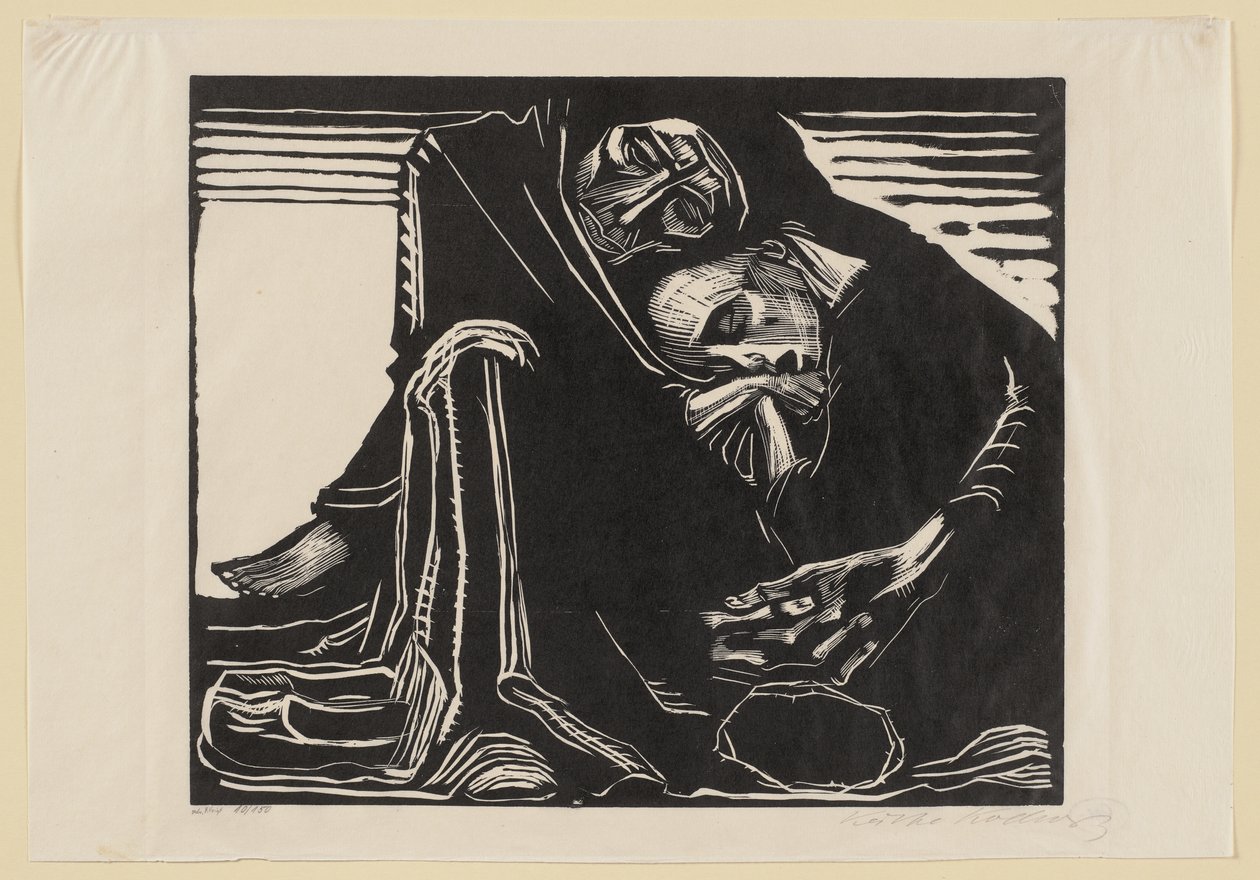 Terceira versão definitiva. Para a pasta «Anuário da Gravura Original», 3.º ano, Berlim: Wohlgemuth & Lissner, 1921 de Käthe Kollwitz