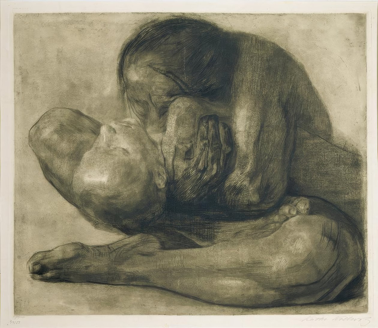 Mulher com uma criança morta de Käthe Kollwitz