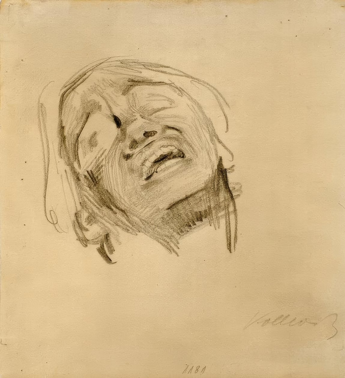 a cabeça da mulher de Käthe Kollwitz