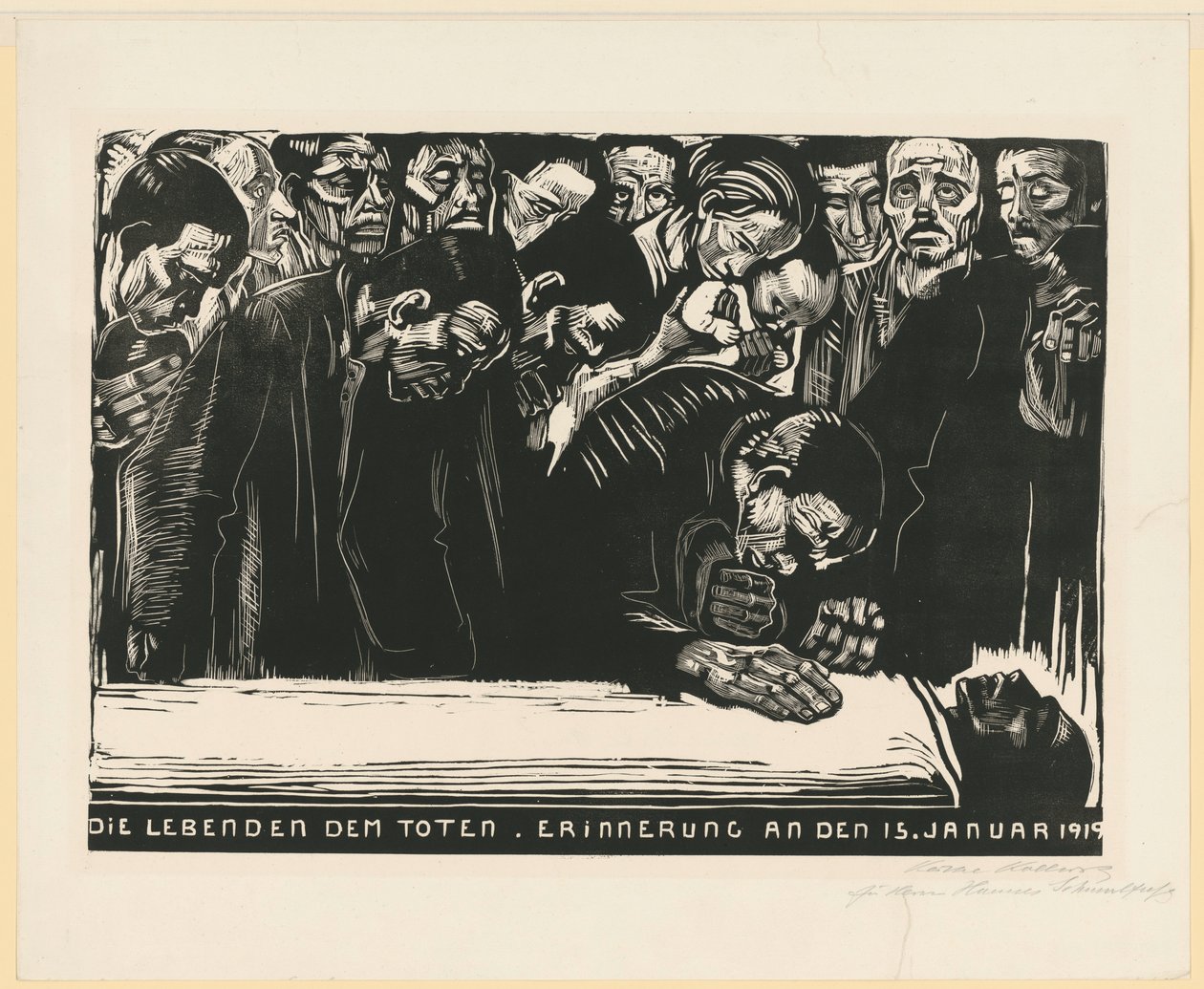 Folha comemorativa para Karl Liebknecht (3.ª e versão definitiva, 6.º estado) de Käthe Kollwitz
