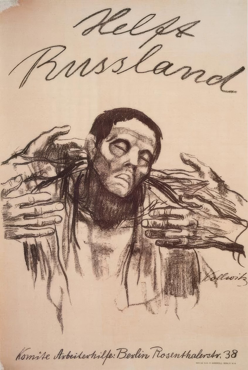 Ajude a Rússia! de Käthe Kollwitz