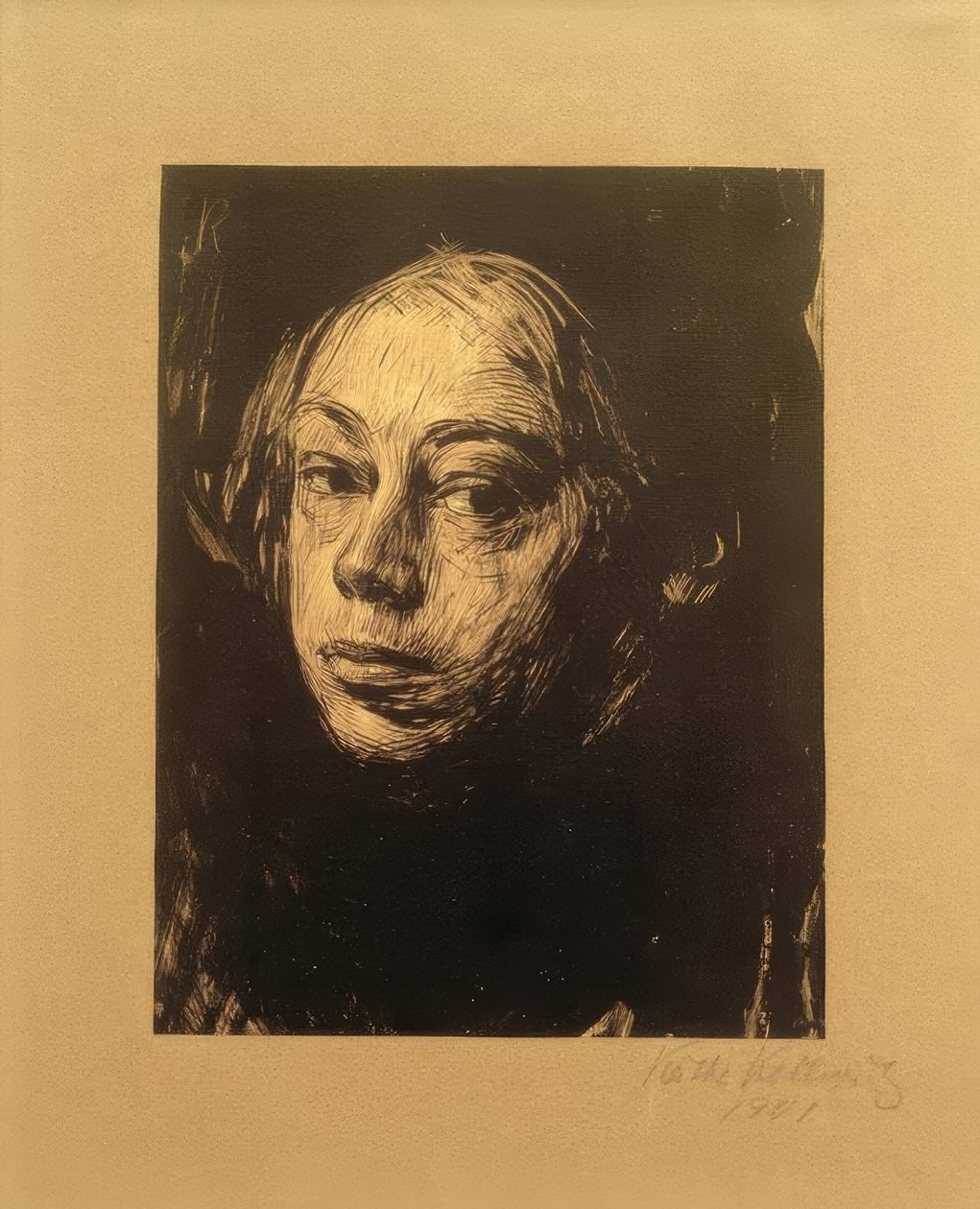 Käthe Kollwitz - Auto-retrato 1901 de Käthe Kollwitz