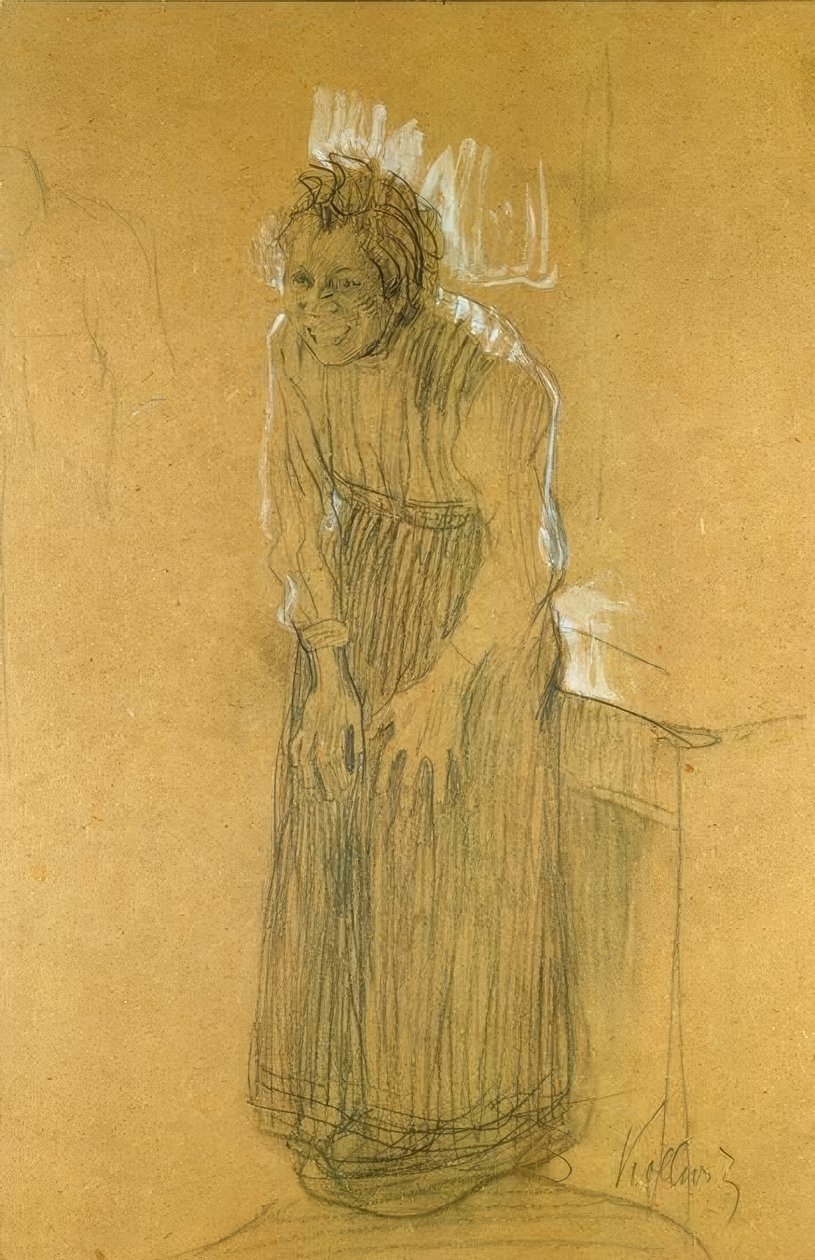 Mulher rindo de Käthe Kollwitz