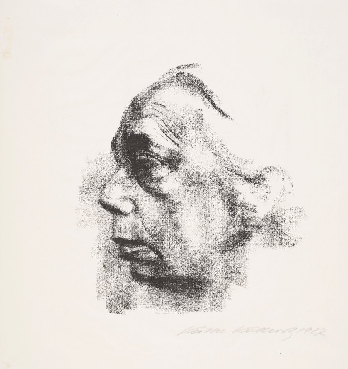 Auto-retrato de perfil (Auto-retrato de perfil) de Käthe Kollwitz