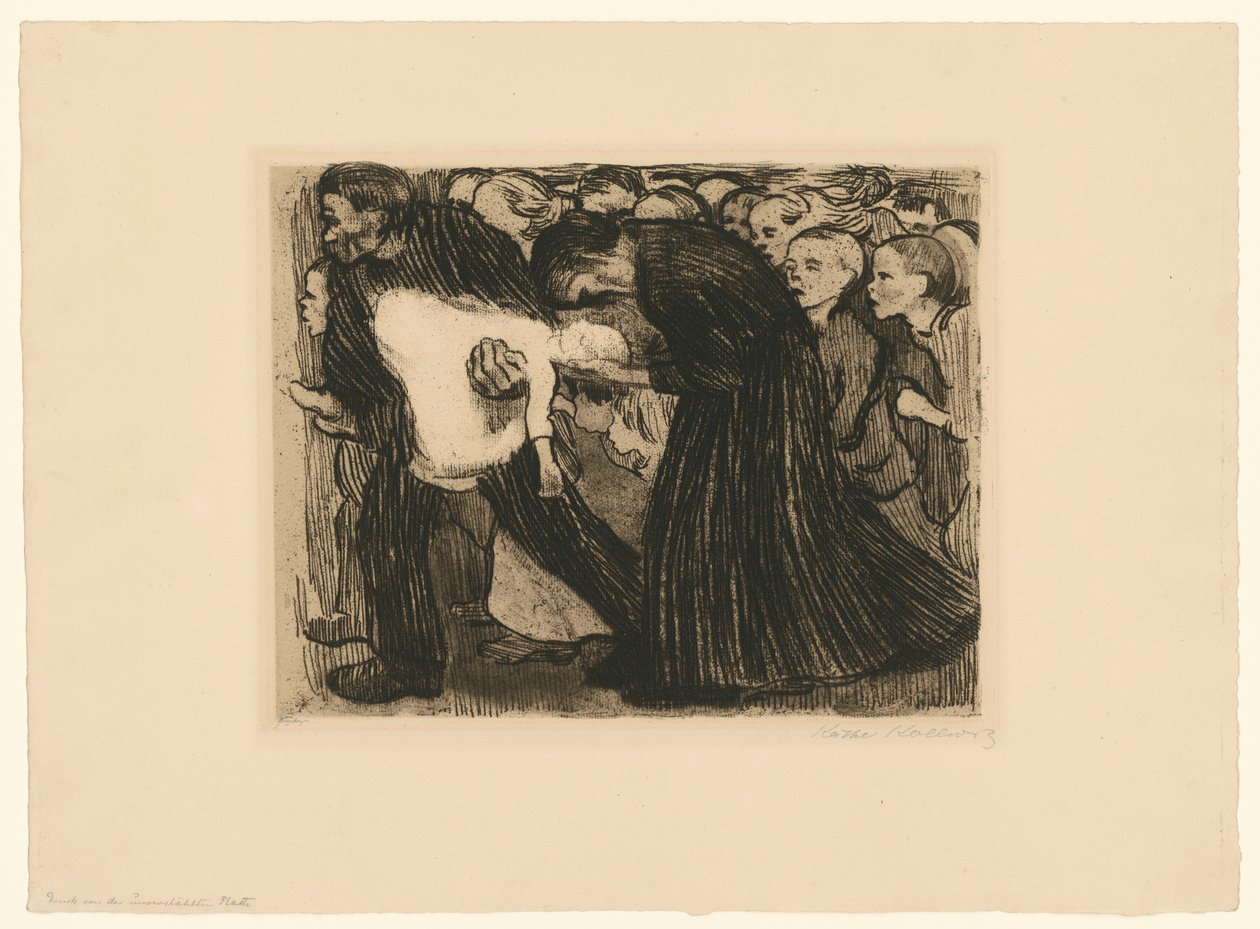 Atropelado (4.º estado) de Käthe Kollwitz