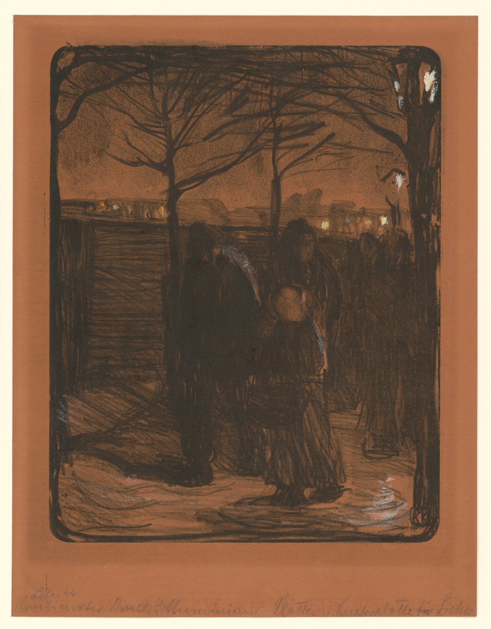 Subúrbio (primeiro estado) de Käthe Kollwitz