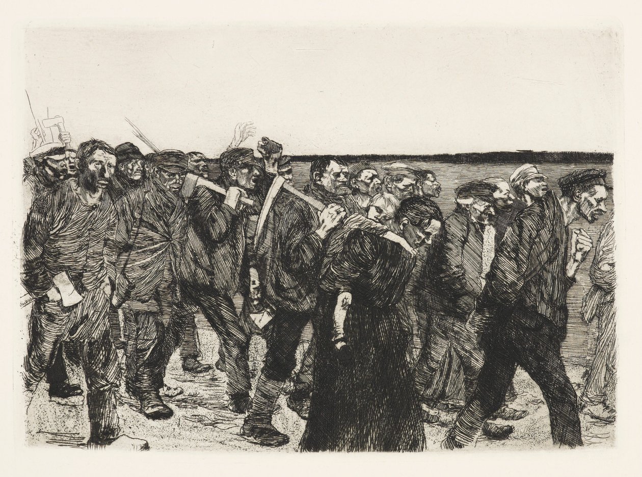 Weberzug (Marcha dos Tecelões) de Käthe Kollwitz