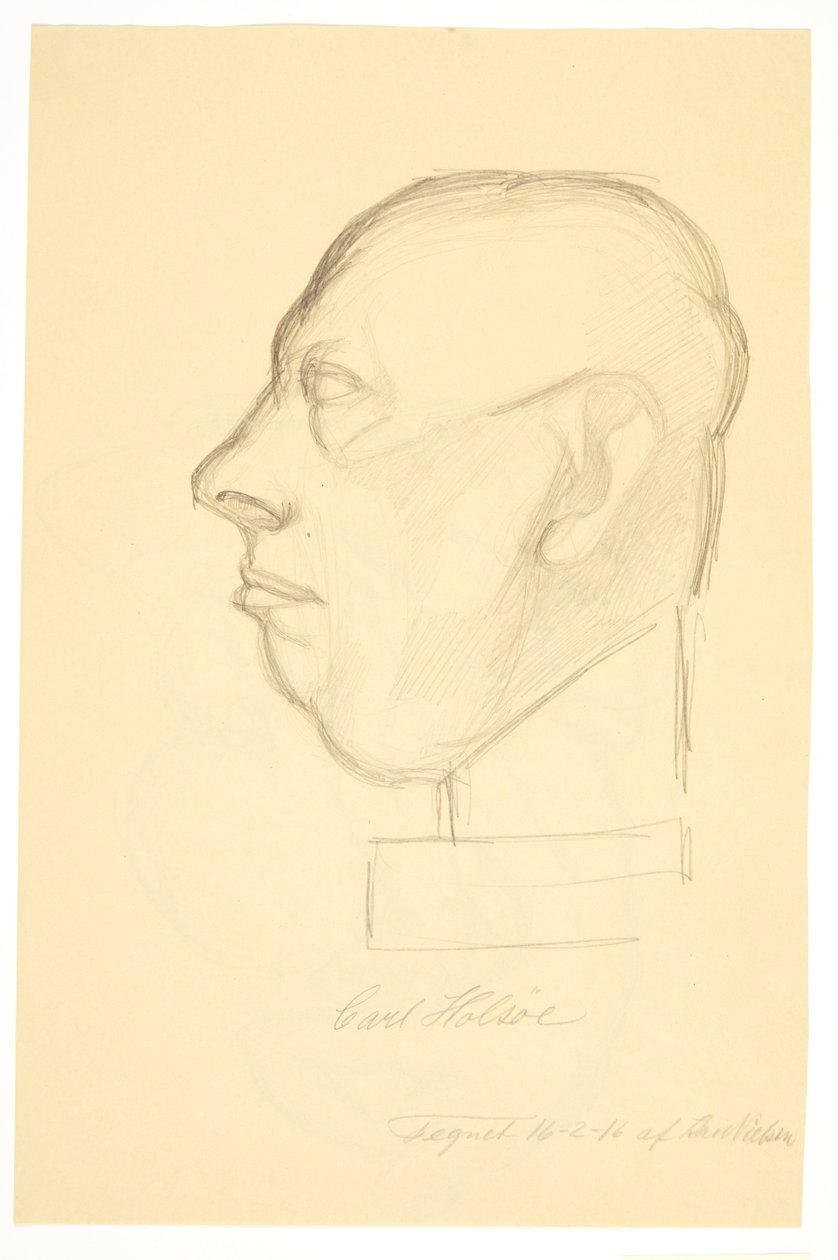 Retrato do pintor Carl Holsøe (1863-1935) de Kai Nielsen