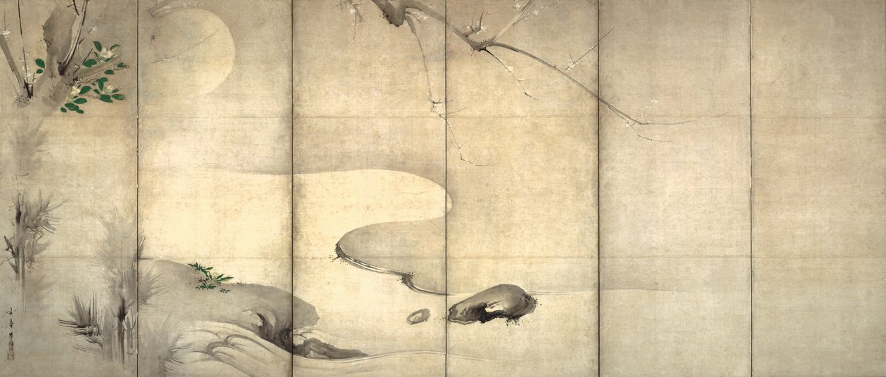 Pinho e ameixa ao luar de Kaiho Yusho