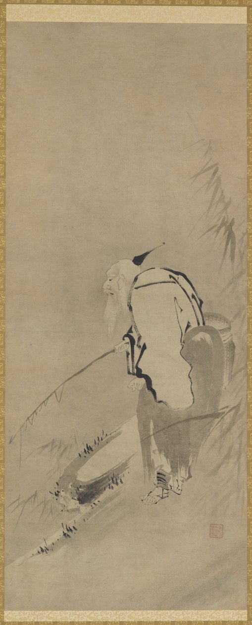 Pescaria em Chiang Tzu-ya de Kaiho Yusho