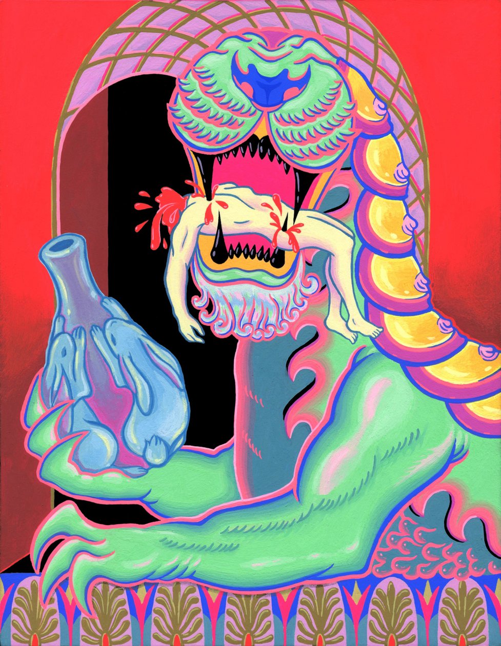 Jade Lion, 2021 (acrílico sobre painel) de Kam Tsz