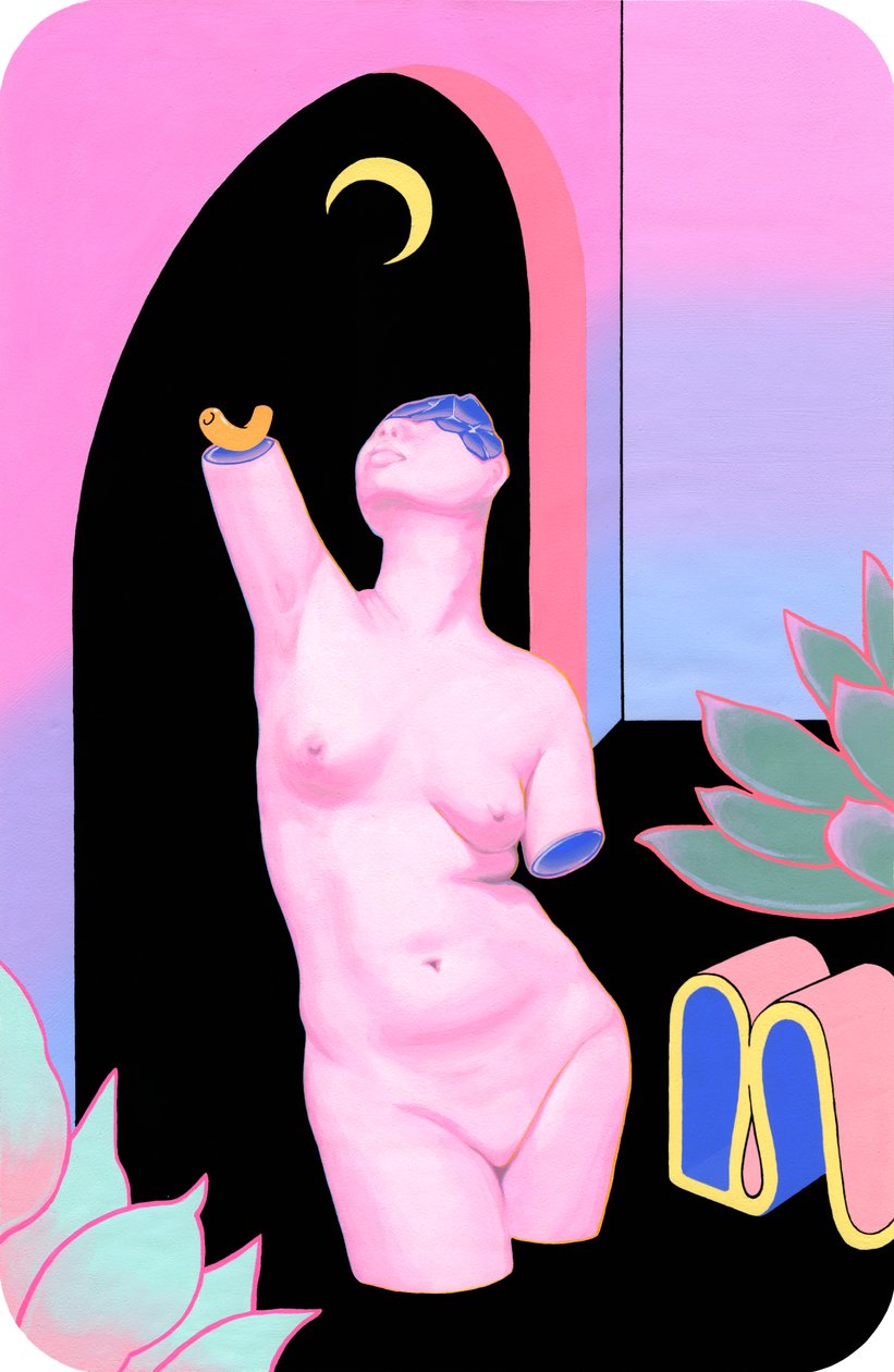 When The Desert Turns Cold, 2019 (acrílico sobre algodão) de Kam Tsz