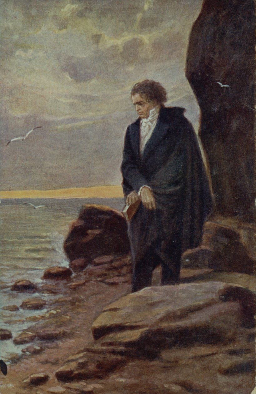 Beethoven olhando para o mar, 1918 de Kamil Vladislav Muttich