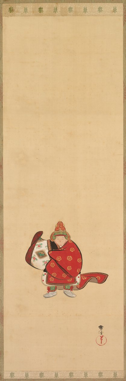 Dançarino de Bugaku, finais do século XIX-XX. de Kamisaka Sekka