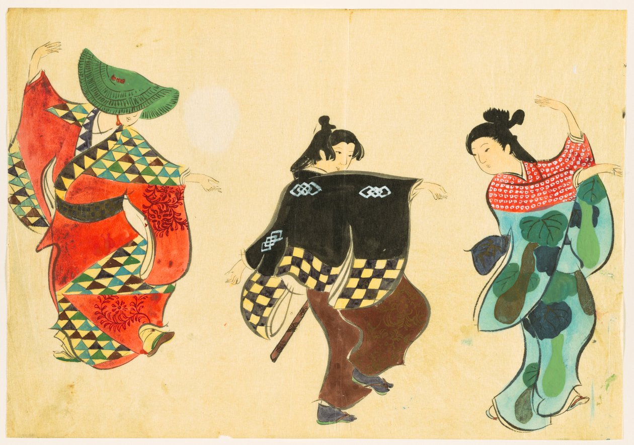 Flores de Cem Mundos (Momoyogusa): Dança (Odori) de Kamisaka Sekka