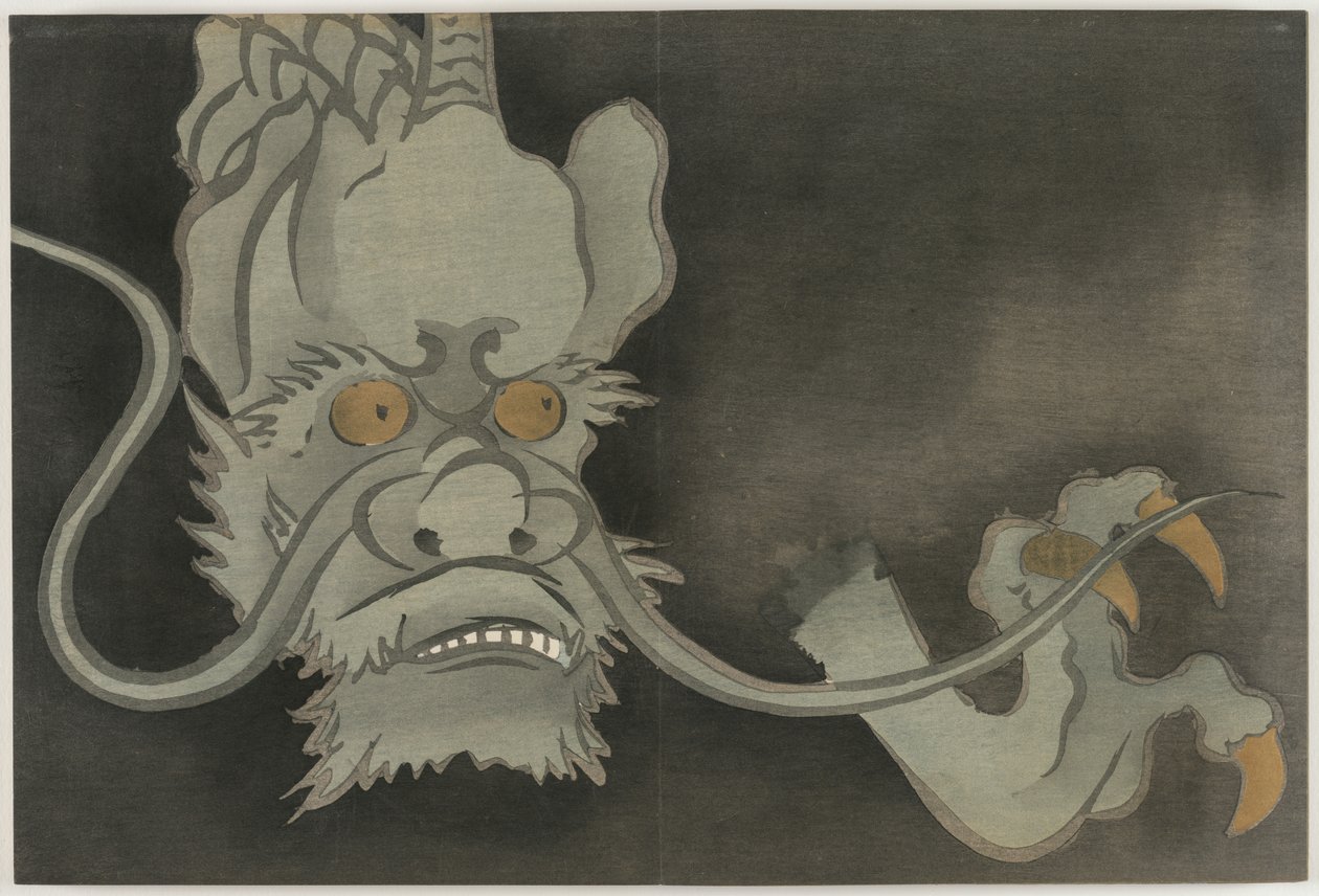 Flores de Cem Mundos (Momoyogusa): Dragão (Ryū) de Kamisaka Sekka