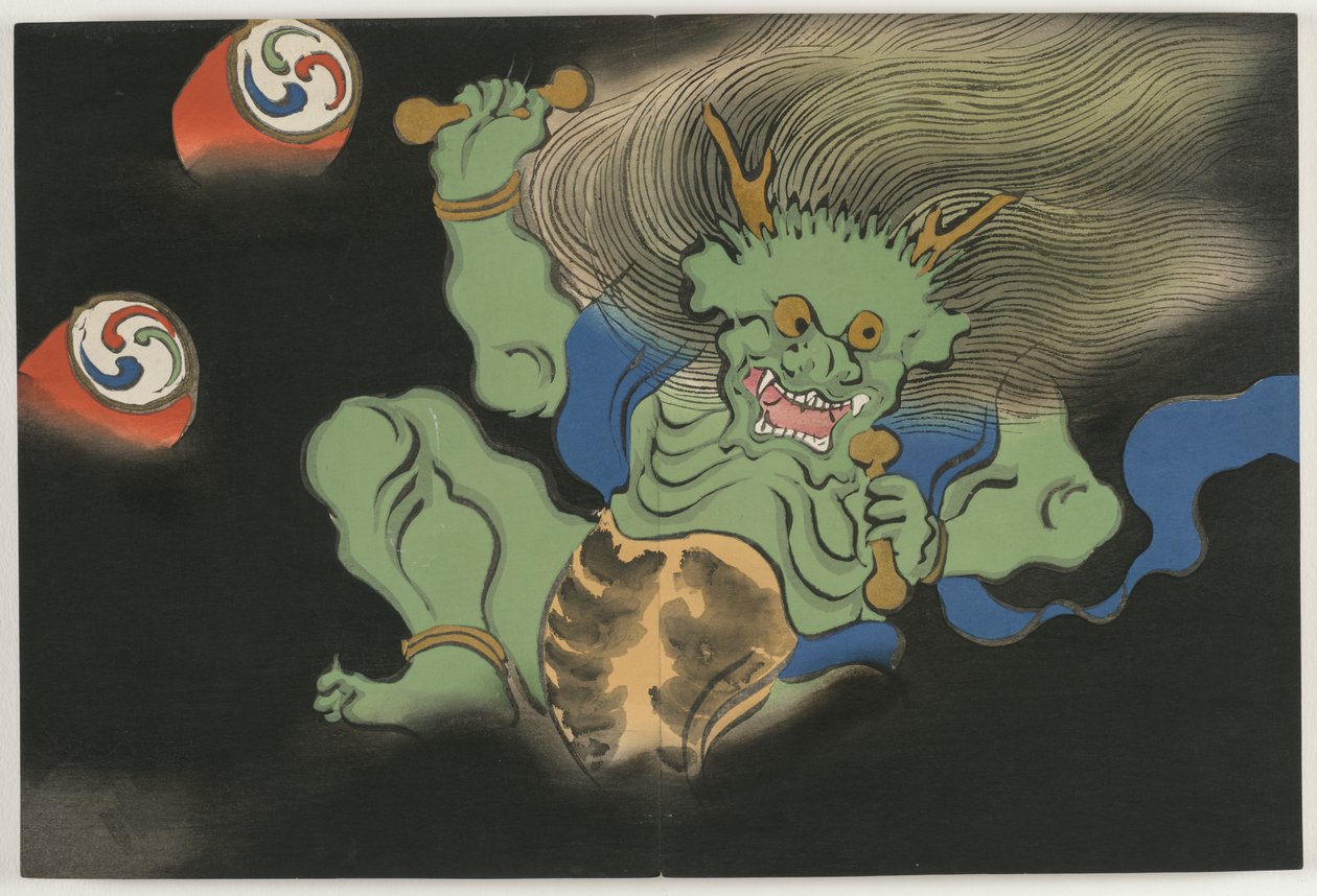 Fowers of Fundred worlds (Momo Yogusa): Go d of Tenndr (Lightning) de Kamisaka Sekka