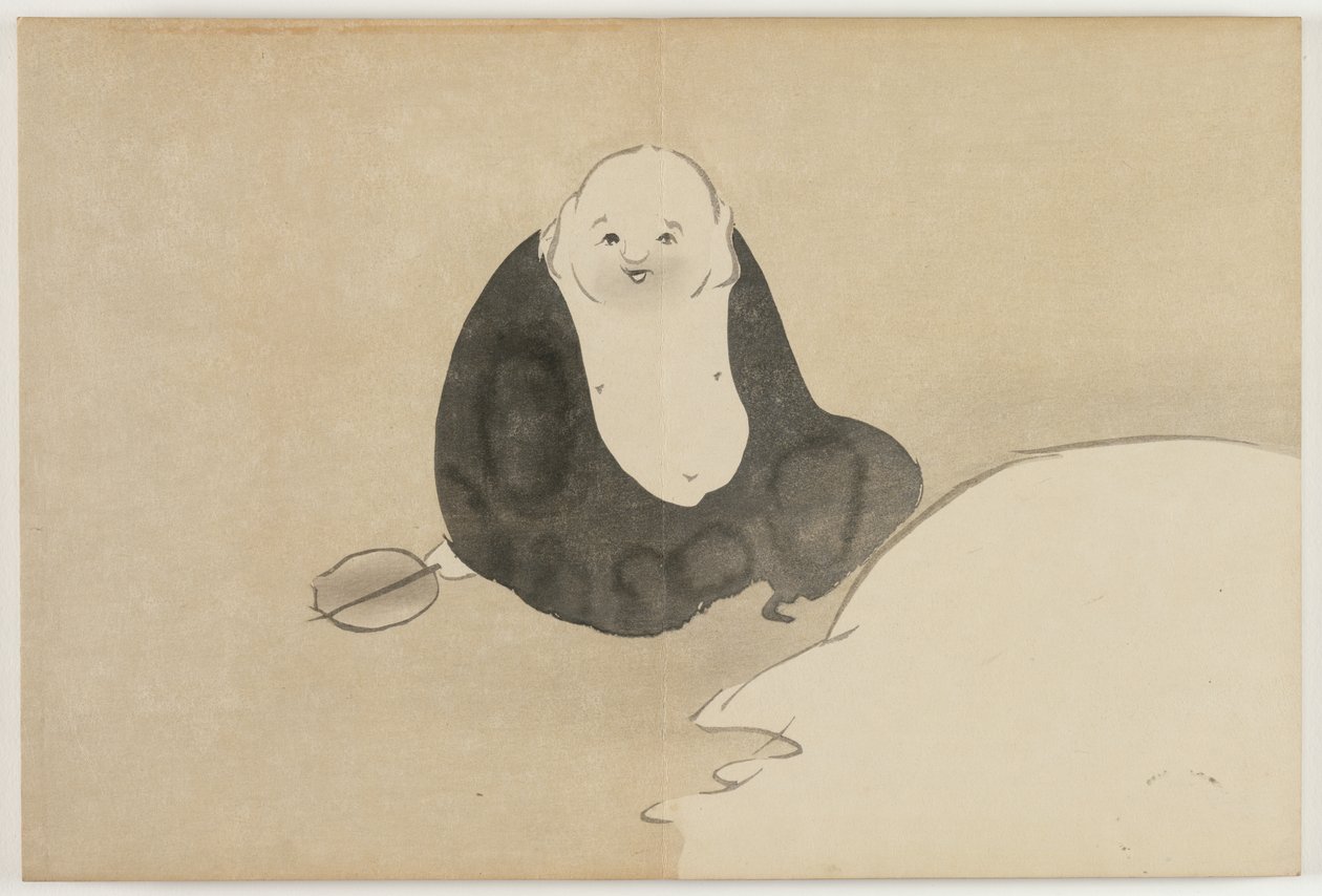 Fowlers of Fundred worlds (Momoyogusa): Hotei de Kamisaka Sekka