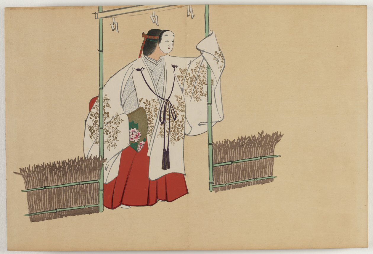 Flores de Cem Mundos (Momoyogusa): Nonomiya (Nonomiya) de Kamisaka Sekka