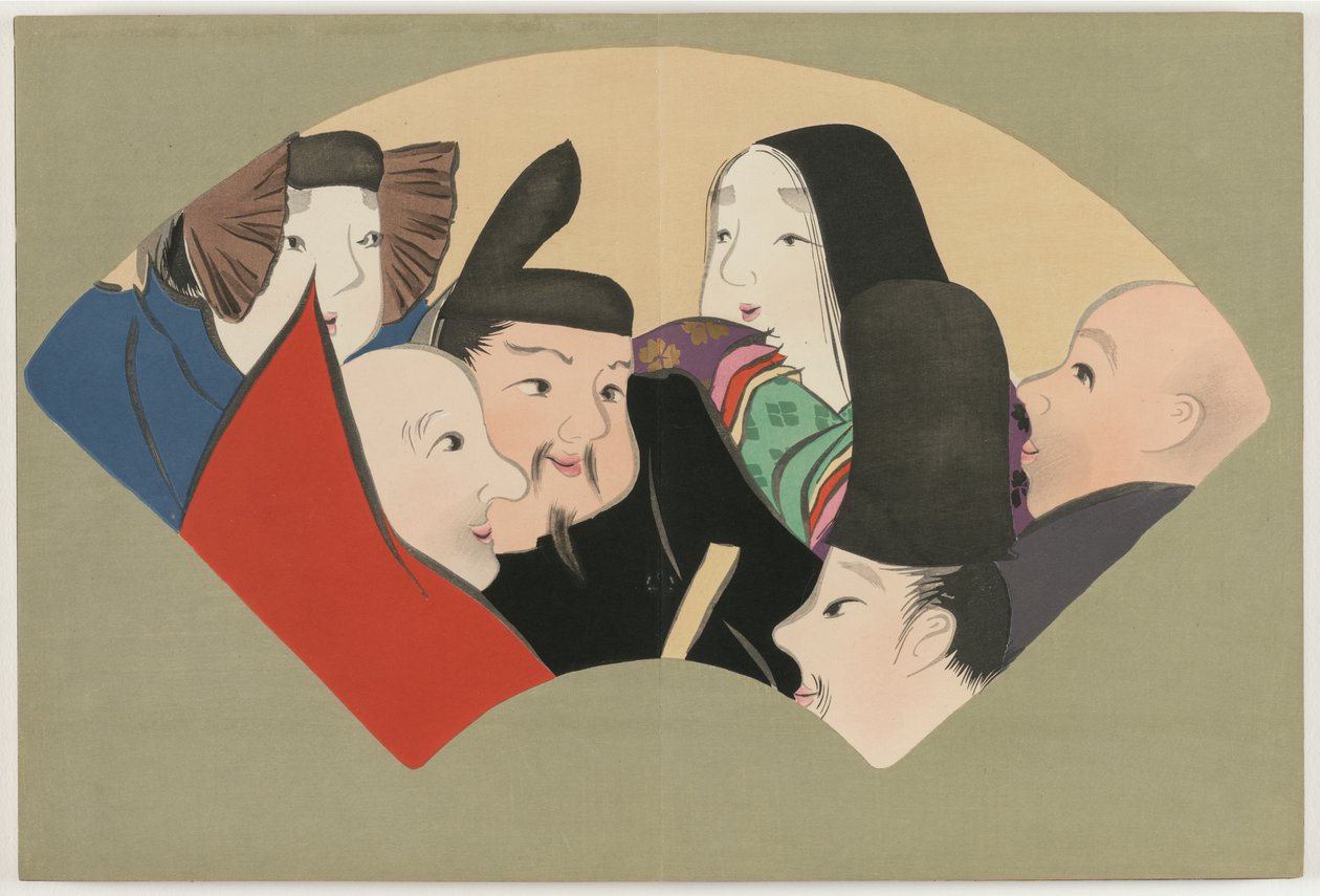 Flores de Cem Mundos (Momoyogusa): Seis Imortais Poéticos (Rokkasen) de Kamisaka Sekka
