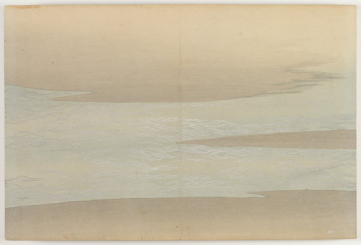 Flores de Cem Mundos (Momoyogusa): Pequenas Ondas (Komani) de Kamisaka Sekka