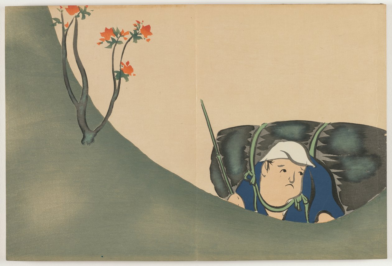 Flores de Cem Mundos (Momoyogusa): Lenhador (Shomu) de Kamisaka Sekka