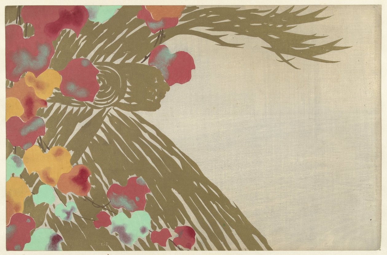 Ivy, 1909 (impressão em xilogravura) de Kamisaka Sekka