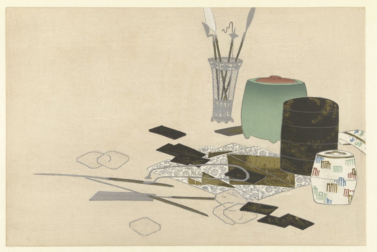 Suprimentos de incenso
Mil ervas (título da série)
Chigusa (título da série) de Kamisaka Sekka