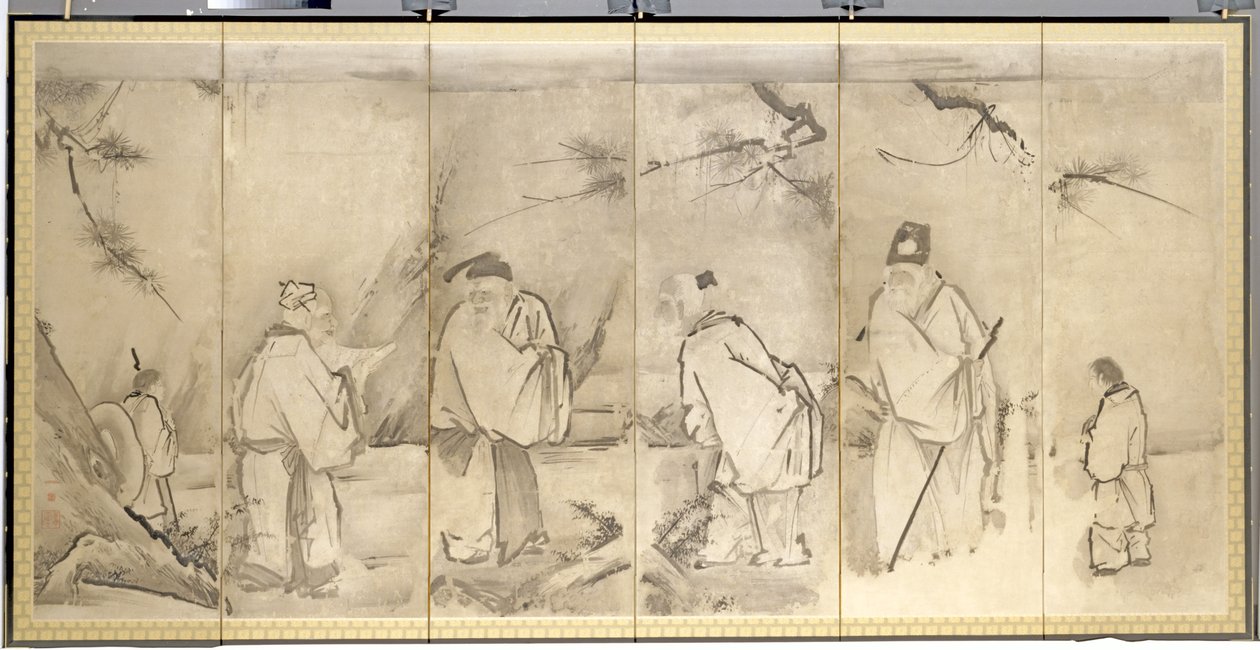 Quatro Anciãos do Monte Shang de Kanō Tan’yū