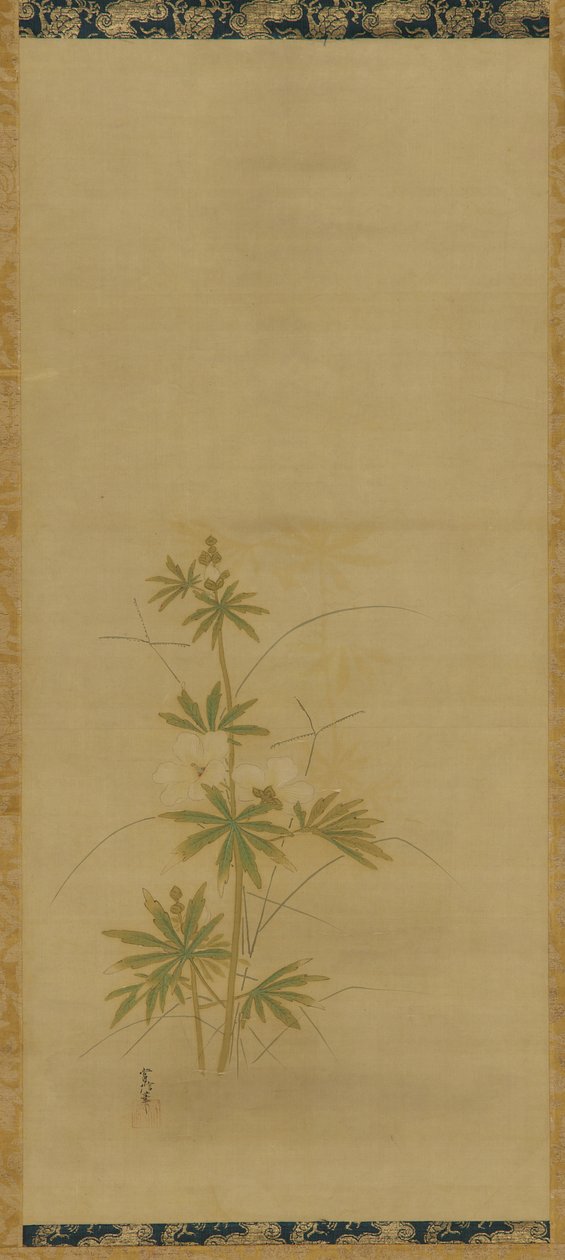 Aibika parte de um conjunto, período Edo, meados do século XVII e início do século XVIII. de Kanô Yôboku Tsunenobu