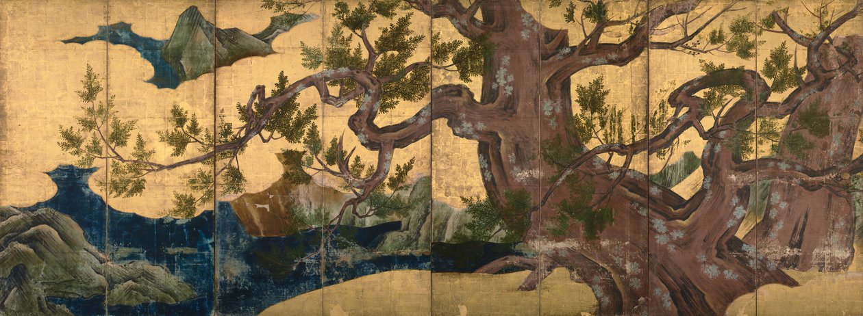 Ciprestes de Kano Eitoku