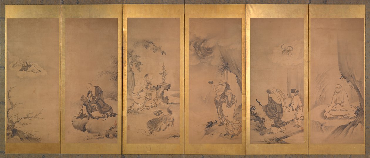 Patriarcas Budistas, Taoístas e Confucionistas de Kano Sanraku