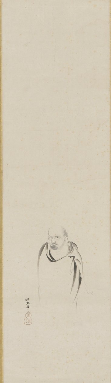 Bodhidharma, período Edo (tinta no papel) de Kanō Tan’yū