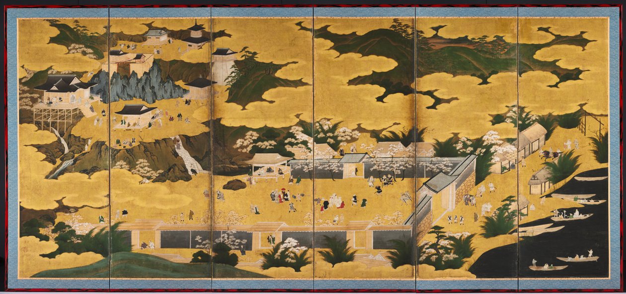 Vistas famosas de Omi, 1660s-90s. de Kano Ein