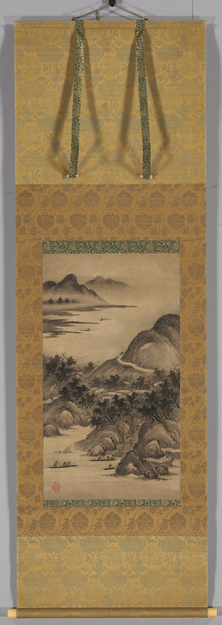 Paisagens sazonais: verão, de meados a final de 1500. de Kano Hideyori