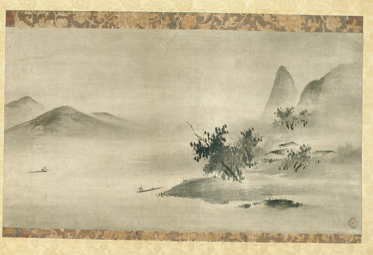Paisagem de tinta de Kano Motonobu