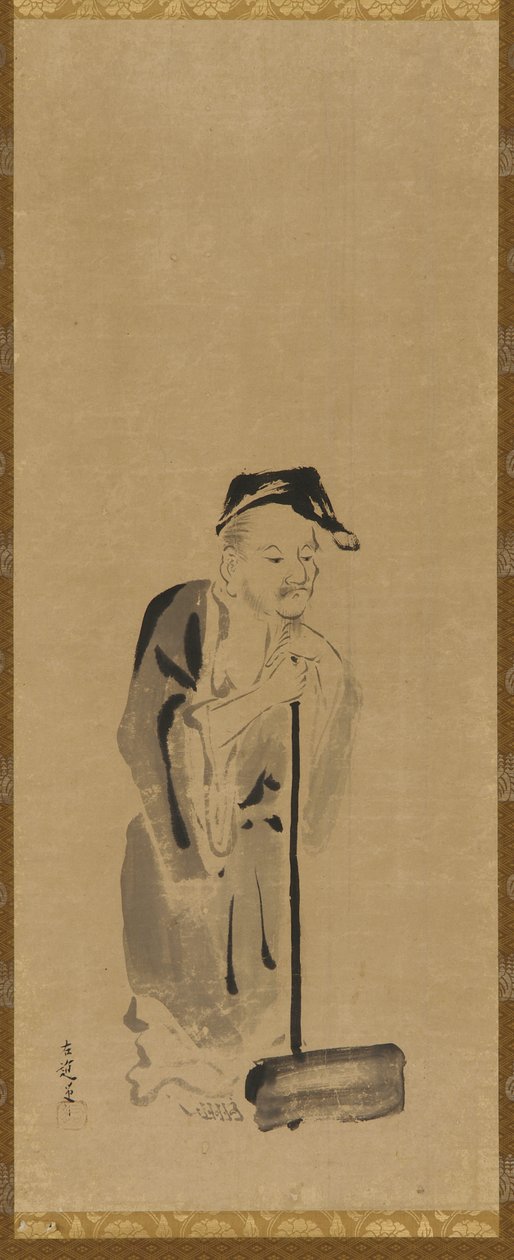 Shide Jittoku, período Edo, início do século XVII. de Kano Sadanobu