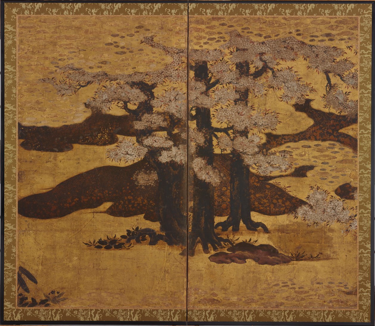 Cerejeiras em flor, período Edo, ca.1580-1635. de Kano Sanraku