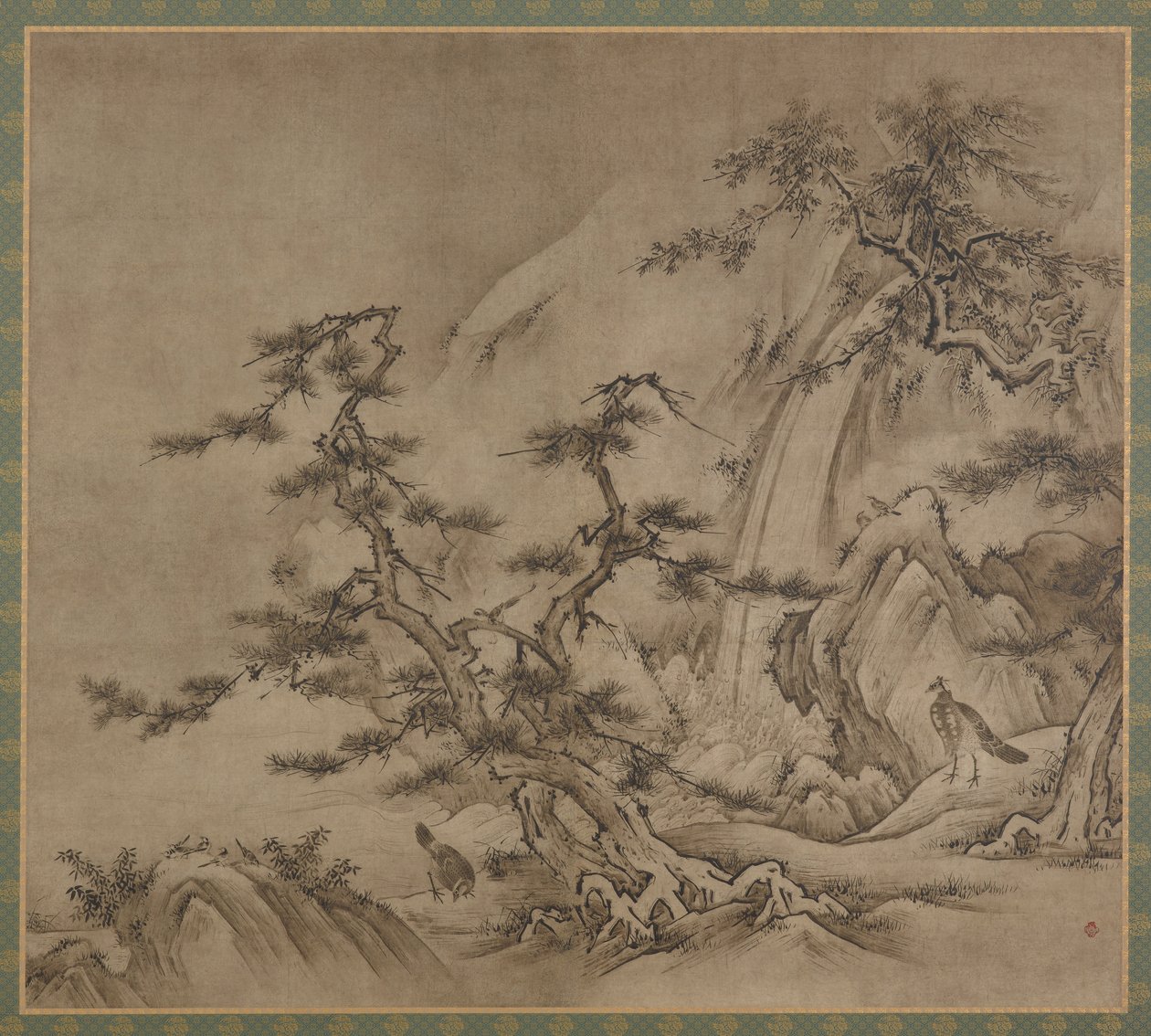 Paisagem, período Muromachi, 1519-1592. de Kano Shoei