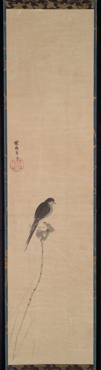 Pássaro em um botão de lótus, 1600. de Kanō Tan’yū