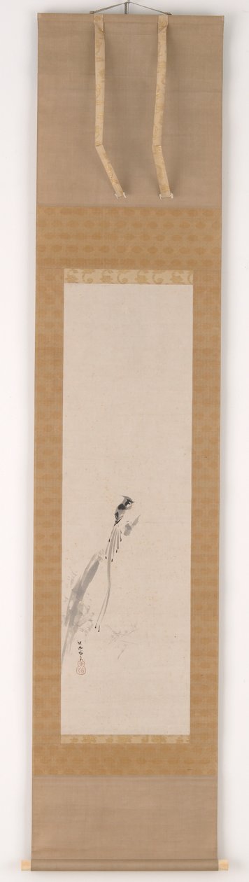 Um pássaro em um toco, período Edo, século XVII. de Kanō Tan’yū