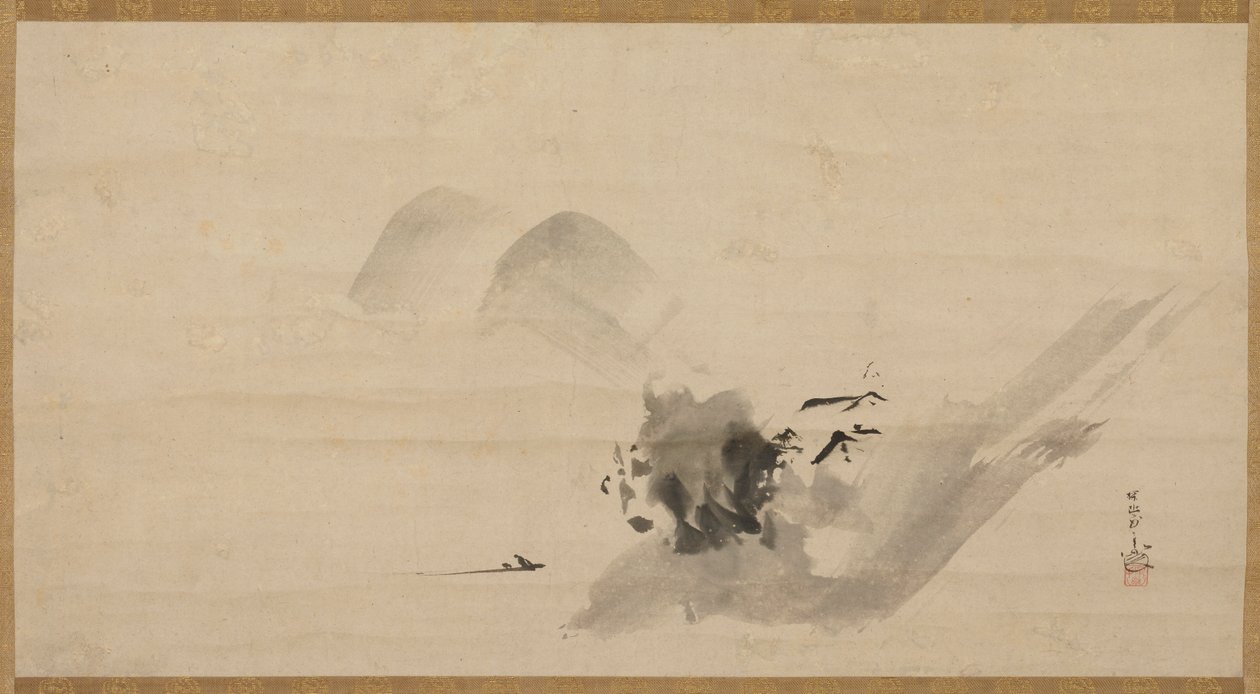 Paisagem, período Edo, século XVII. de Kanō Tan’yū