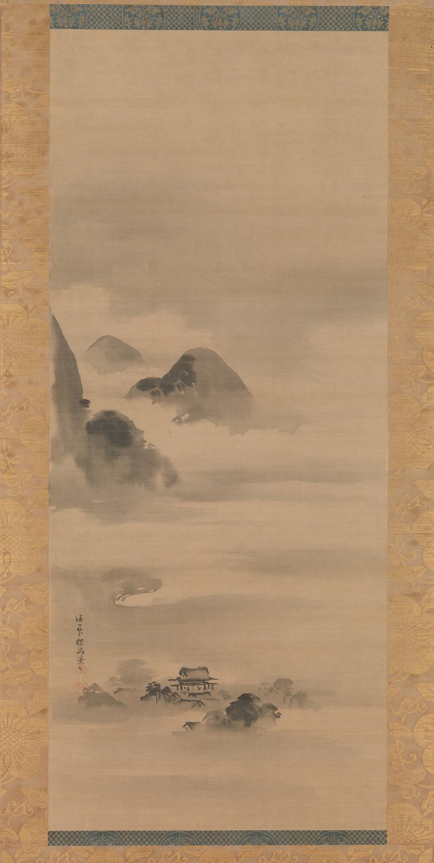 Paisagem ao luar, depois de 1662. de Kanō Tan’yū