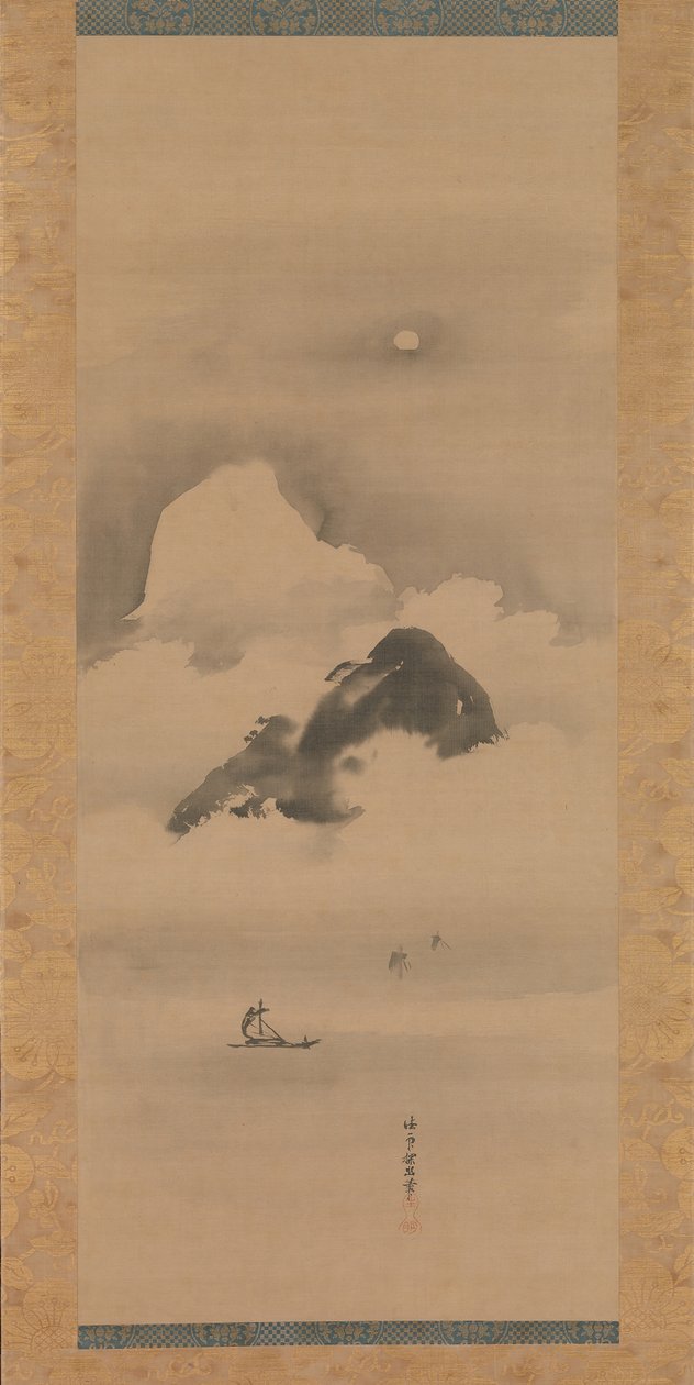 Paisagem ao luar, depois de 1662. de Kanō Tan’yū
