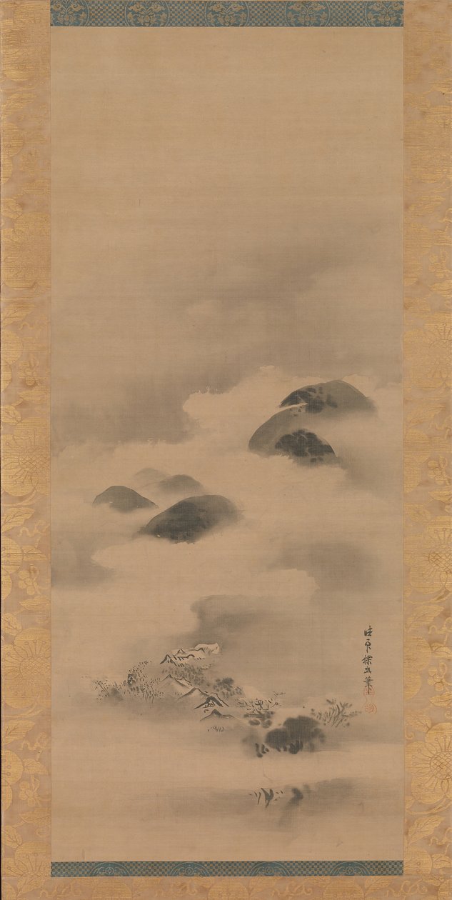 Paisagem ao luar, depois de 1662. de Kanō Tan’yū